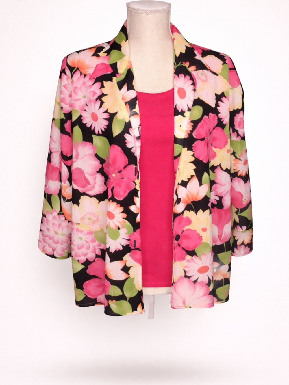 Gloria Lance Vintage Dark Floral Top Blouse 1X Y2K 80s 90s